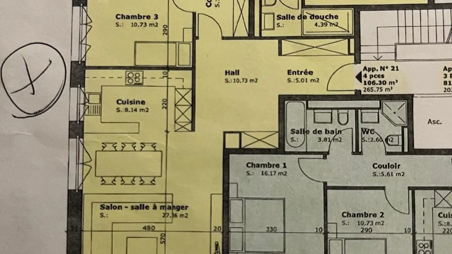 Appartamento in affitto - Le Grand-Chemin 51, 1066 Epalinges