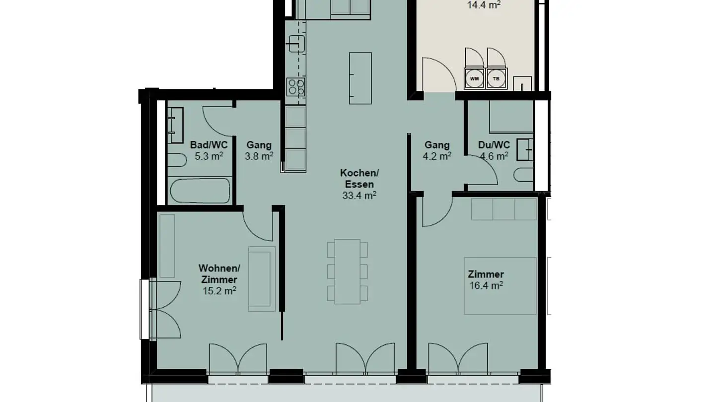 Wohnung mieten - Zürcherstrasse 156b, 8102 Oberengstringen - Foto 2