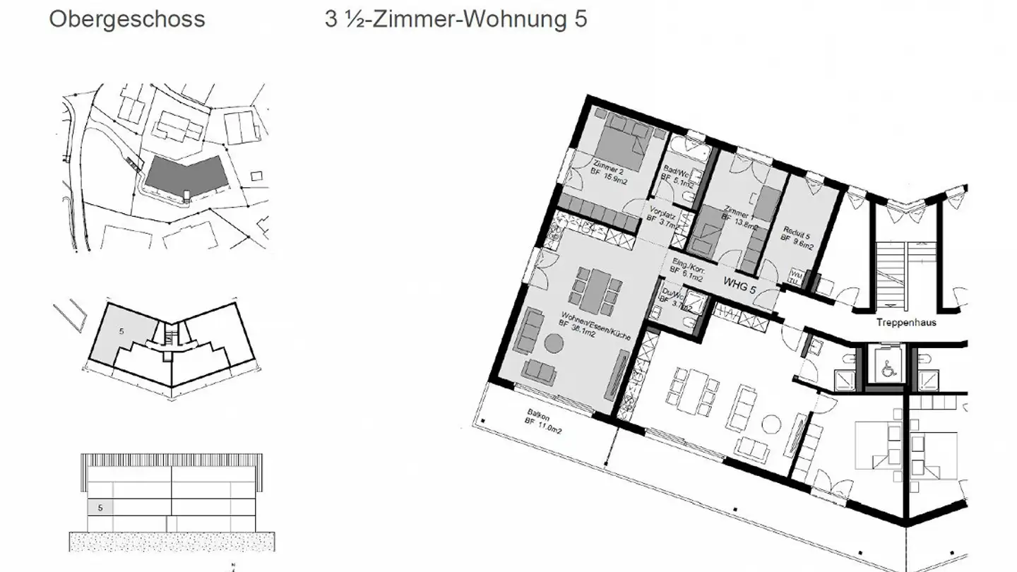Appartement à louer - Oberdorfweg 1, 5103 Möriken AG - Photo 3