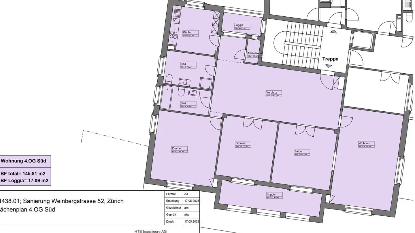 Appartement à louer - Weinbergstrasse 52, 8006 Zürich - Photo 4