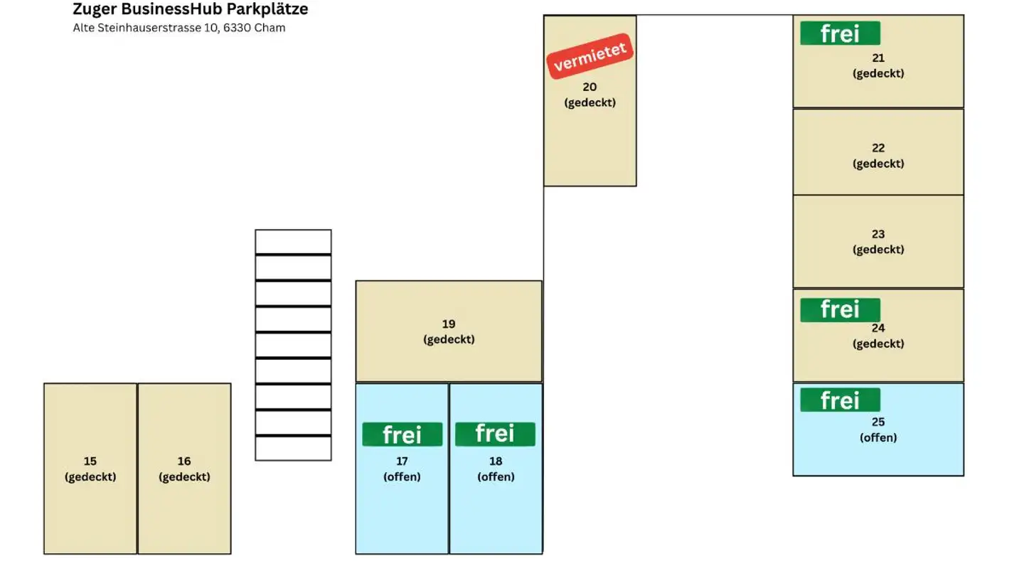 Place de parking extérieure à louer - Alte Steinhauserstrasse 10, 6330 Cham - Photo 3