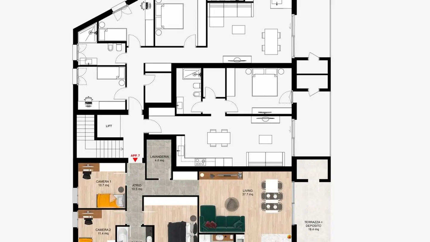 Appartamento in vendita - Via Sirana 11, 6814 Lamone - Photo 2