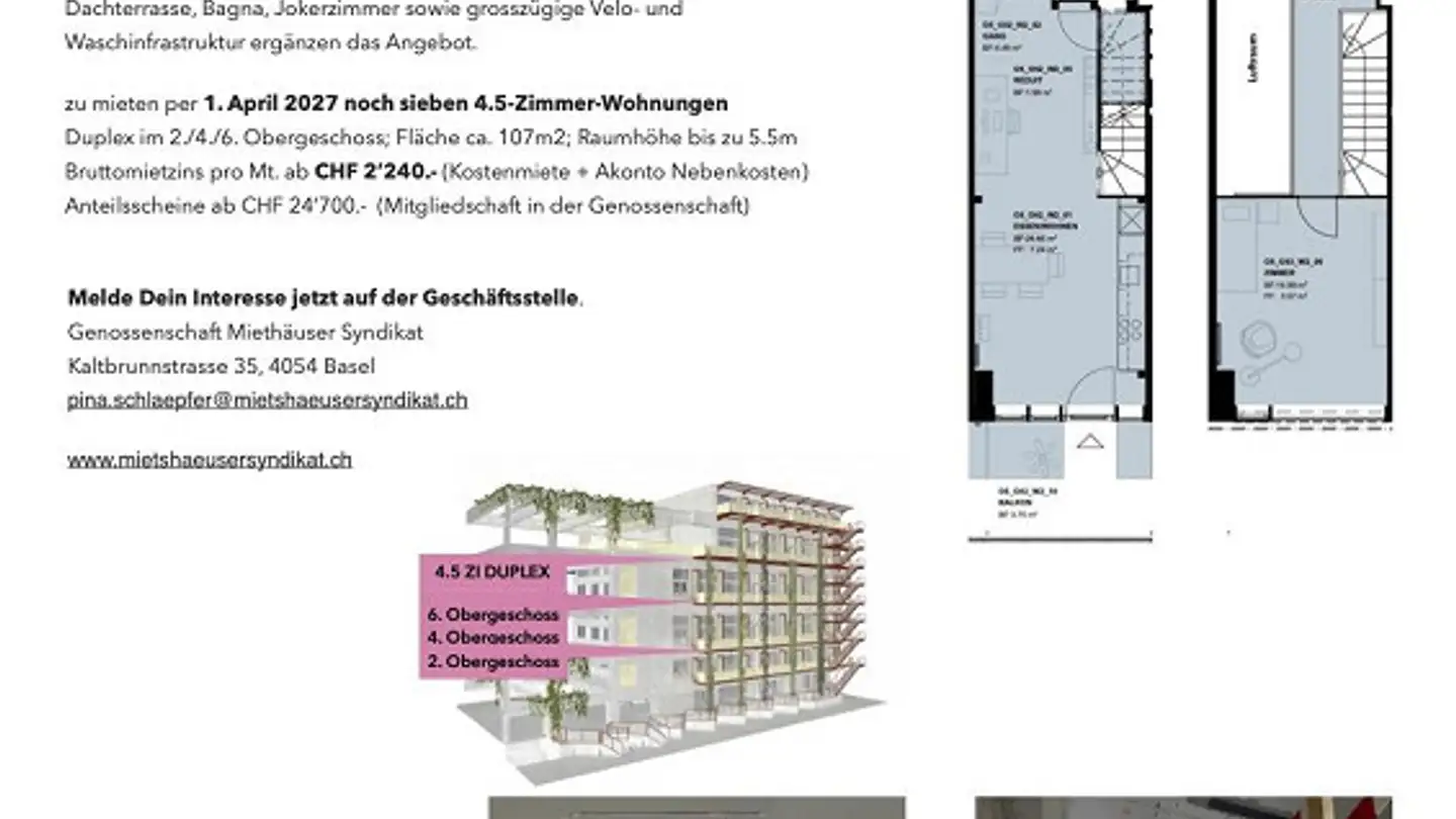 Appartamento in affitto - Münchackerstrasse, 4133 Pratteln - Foto 4