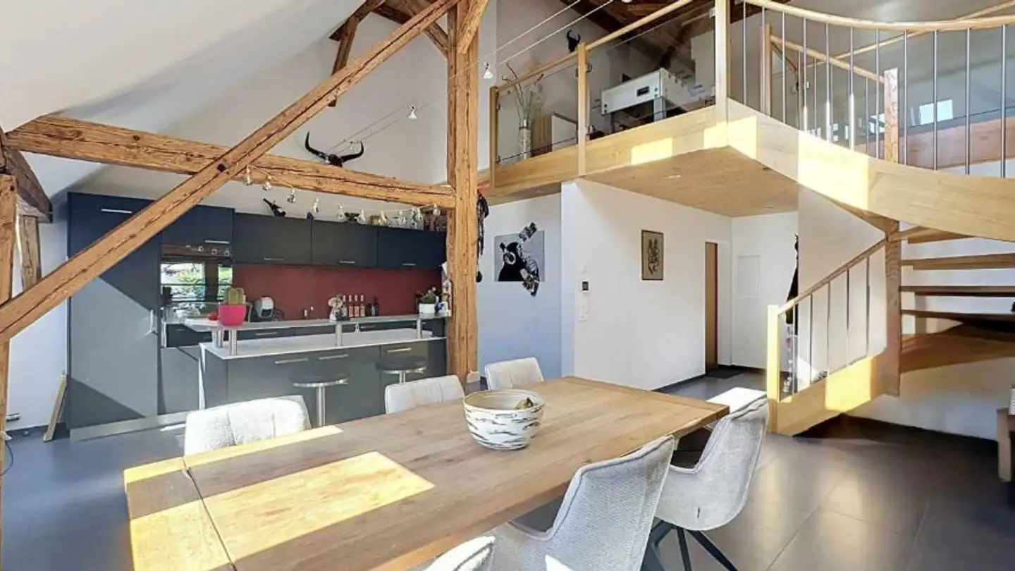 Attic flat for rent - Route de Châtillon 143, 1473 Font - Photo 4