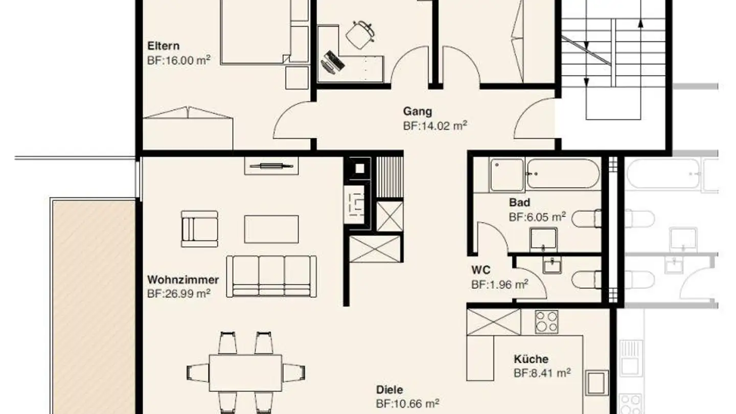Penthouse mieten - Hauptstrasse 69, 8225 Siblingen - Foto 3