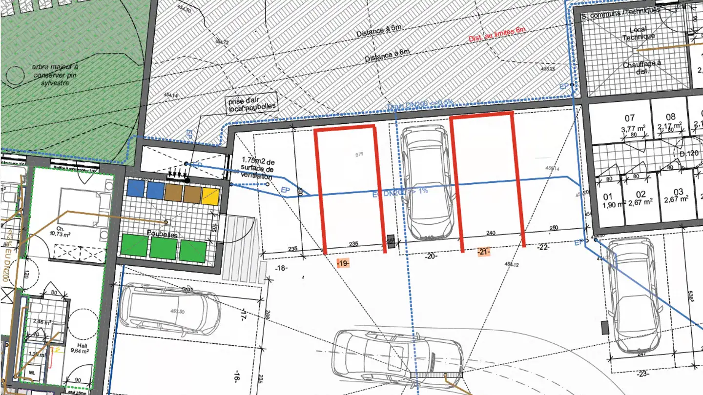 Tiefgaragenstellplatz mieten - Avenue De La Rochelle 37, 1008 Prilly
