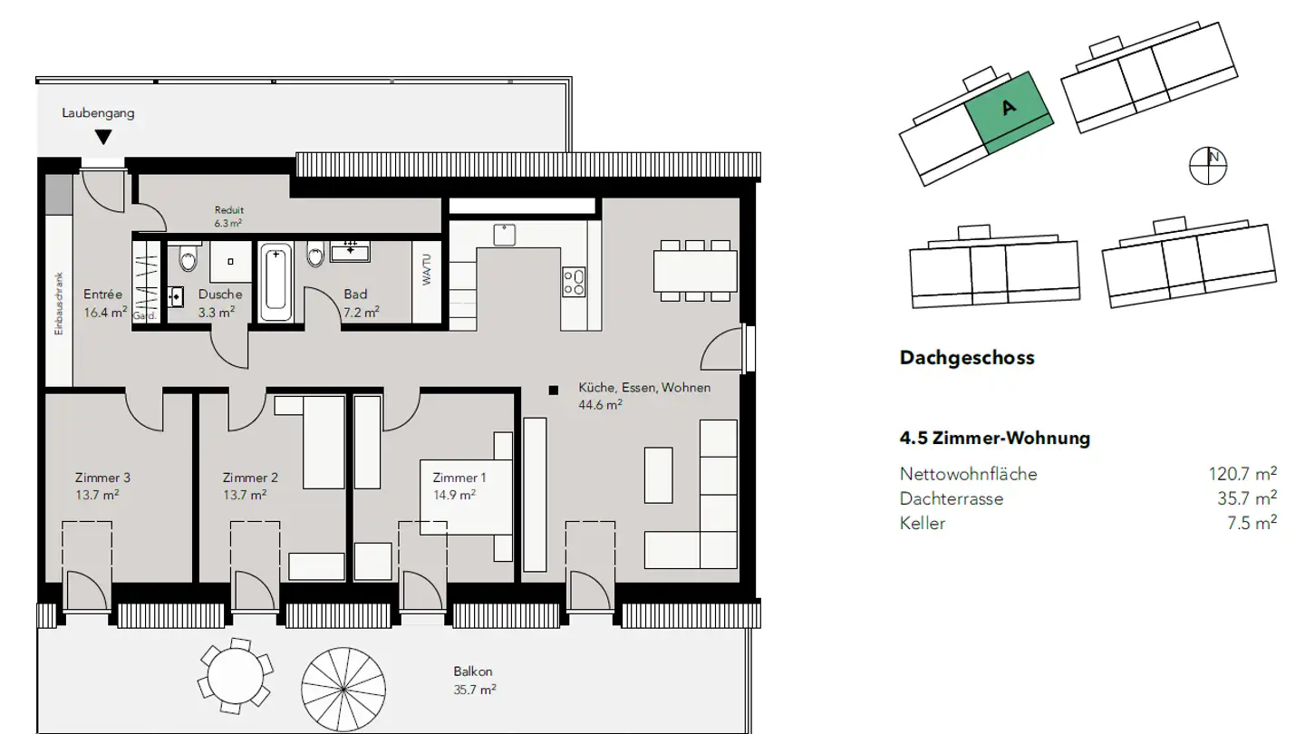 Apartment for rent - Dorfstrasse 1a, 4333 Münchwilen AG - Photo 2