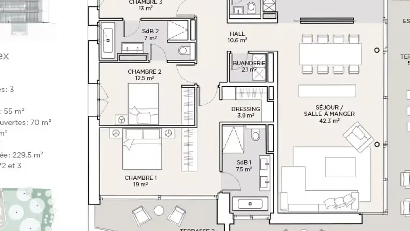 Wohnung mieten - Chemin Du Champ-De-Blé, 1292 Chambésy - Foto 4