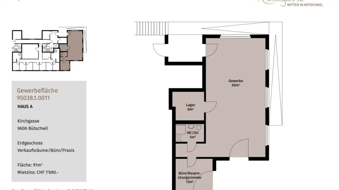 Commerciale in affitto - Kirchgasse 1, 9606 Bütschwil - Foto 4