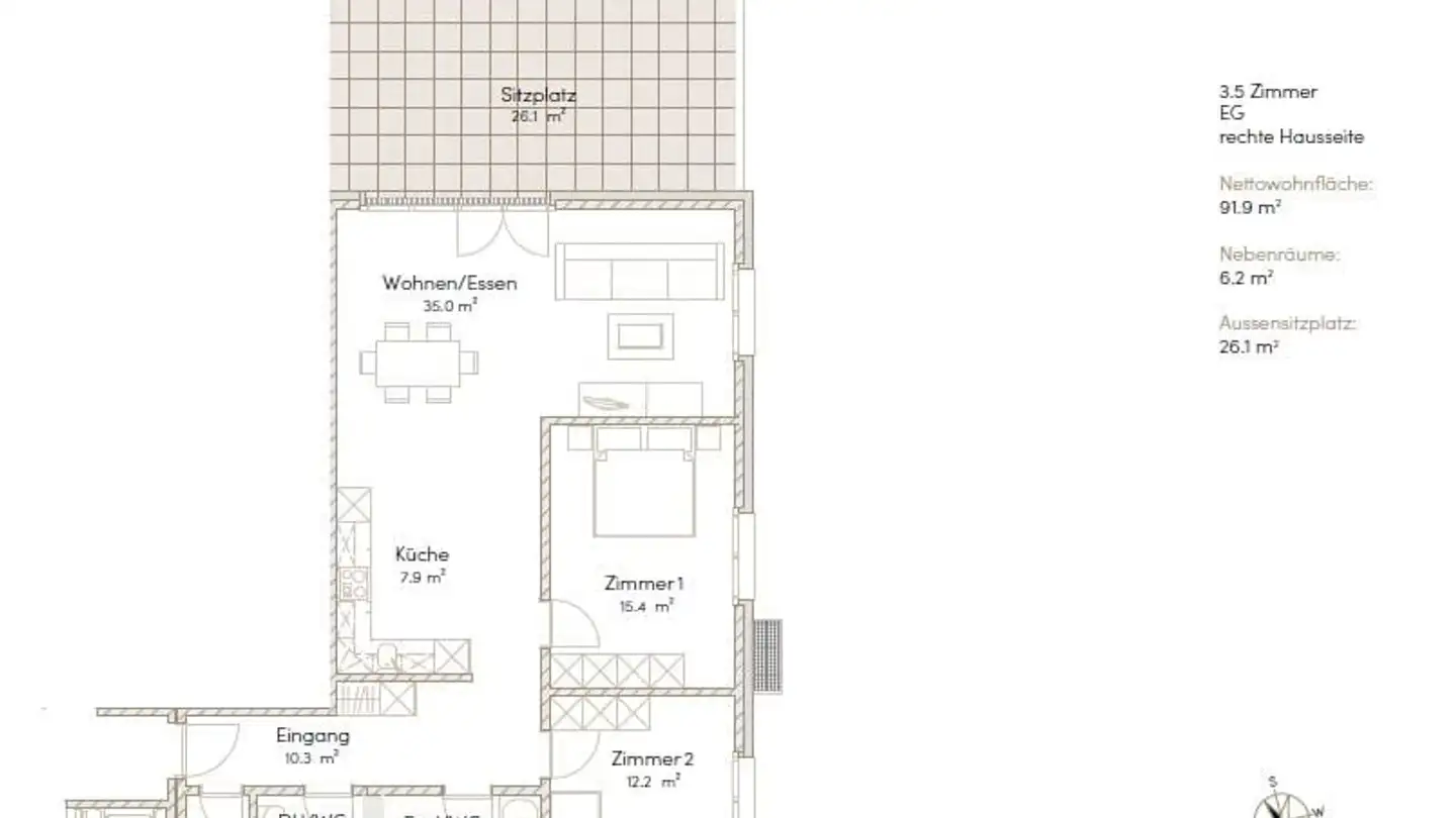 Appartamento in affitto - Striegelstrasse 33b, 5745 Safenwil - Foto 2