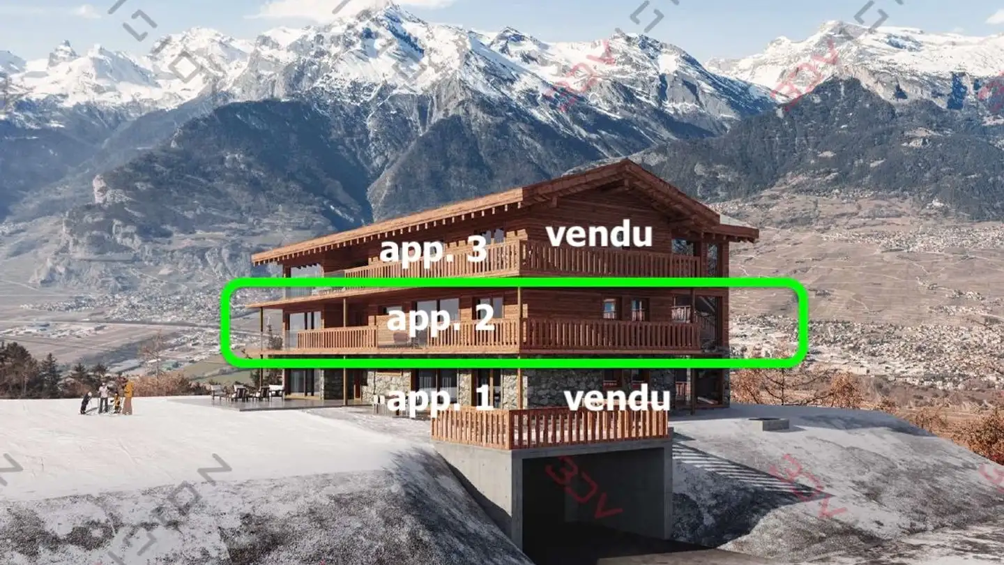 Appartamento a gradini in vendita - 1993 Veysonnaz
