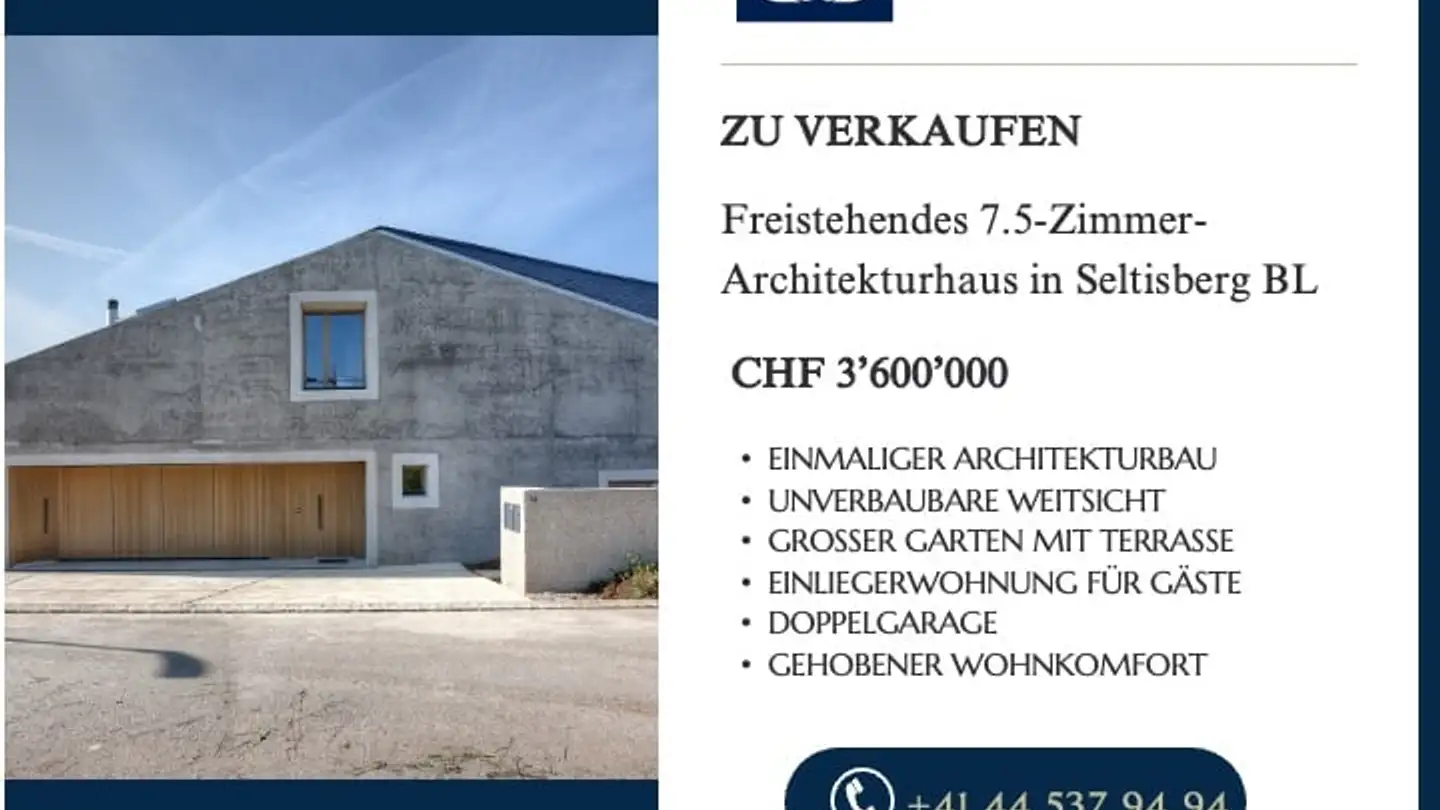 Single house for sale - Kirschbaumstrasse, 4411 Seltisberg