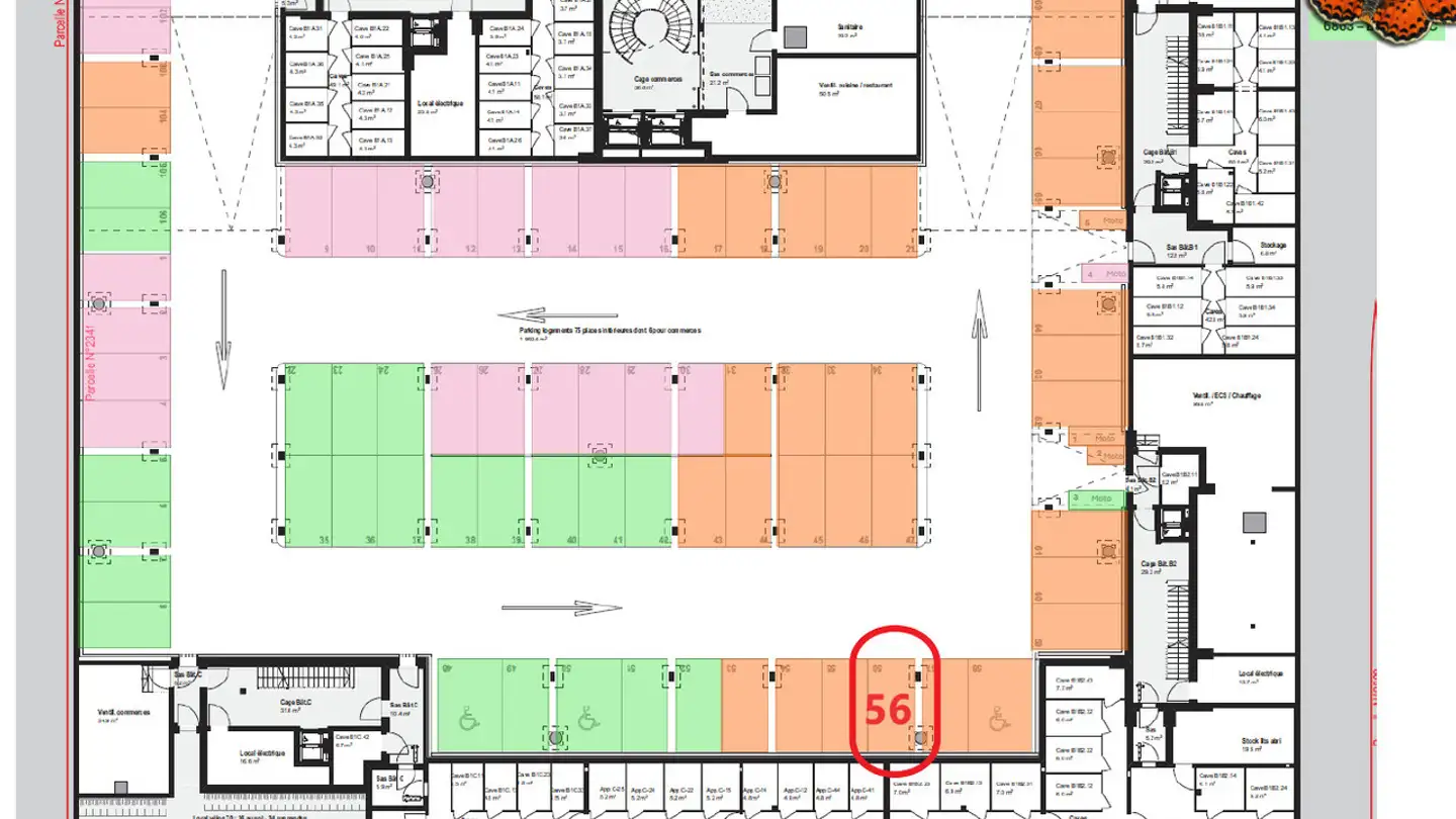 Tiefgaragenstellplatz mieten - Place De L'ancienne-Papeterie 2, 1723 Marly - Foto 3