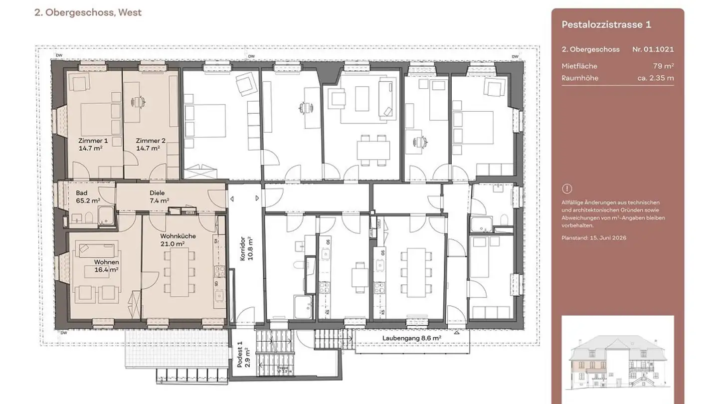 Apartment for rent - Pestalozzistrasse 1, 8352 Elsau