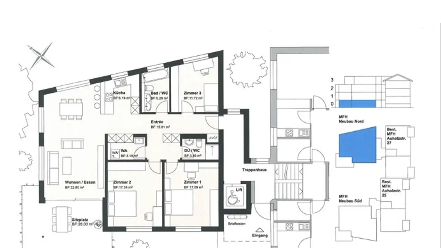 Wohnung mieten - Auholzstrasse 27, 8583 Sulgen - Foto 2