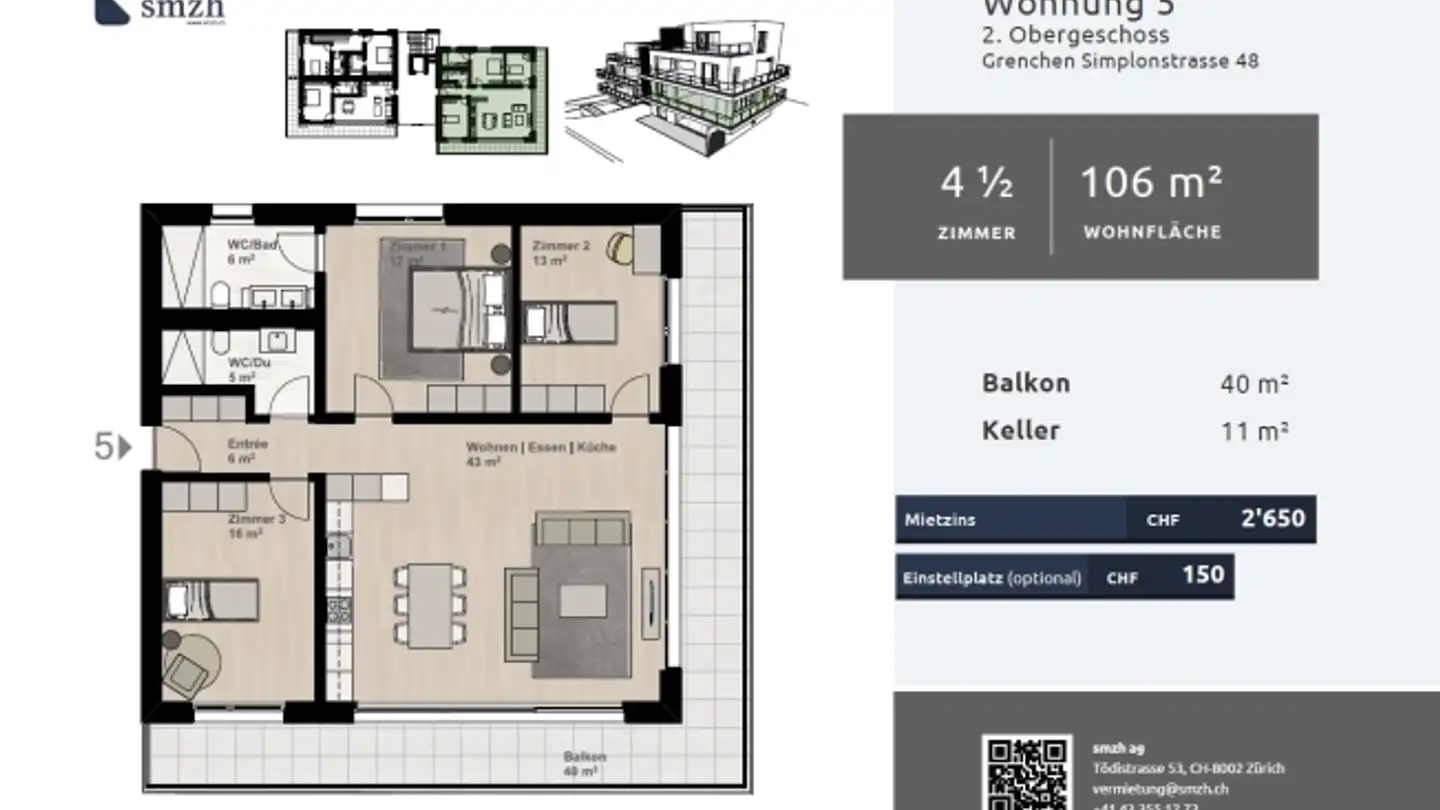 Appartamento in affitto - Simplonstrasse 48, 2540 Grenchen - Foto 2