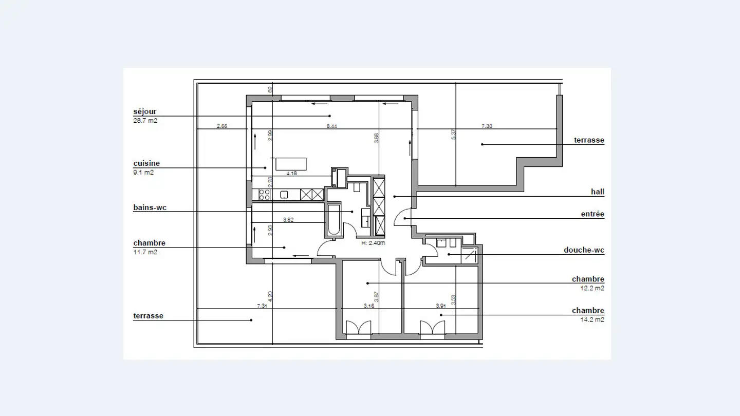 Wohnung mieten - Boulevard De La Forêt 35, 1009 Pully - Foto 2