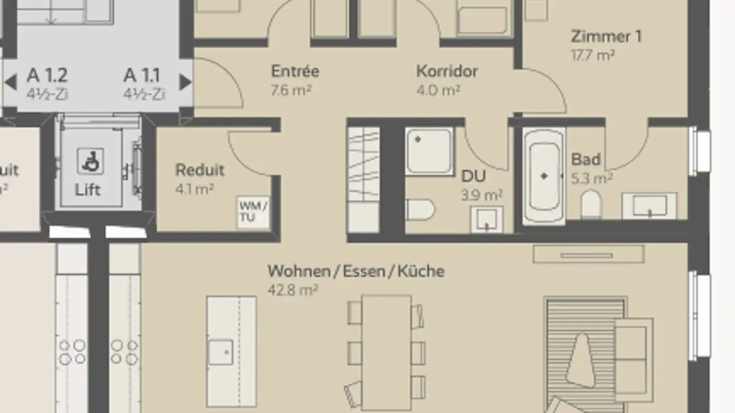 Wohnung mieten - Zürichstrasse 15, 5426 Lengnau AG - Foto 2