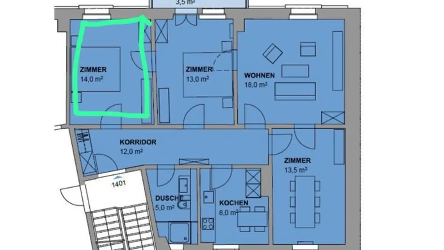 Chambre à louer - Badenerstrasse 79, 8004 Zürich - Photo 2