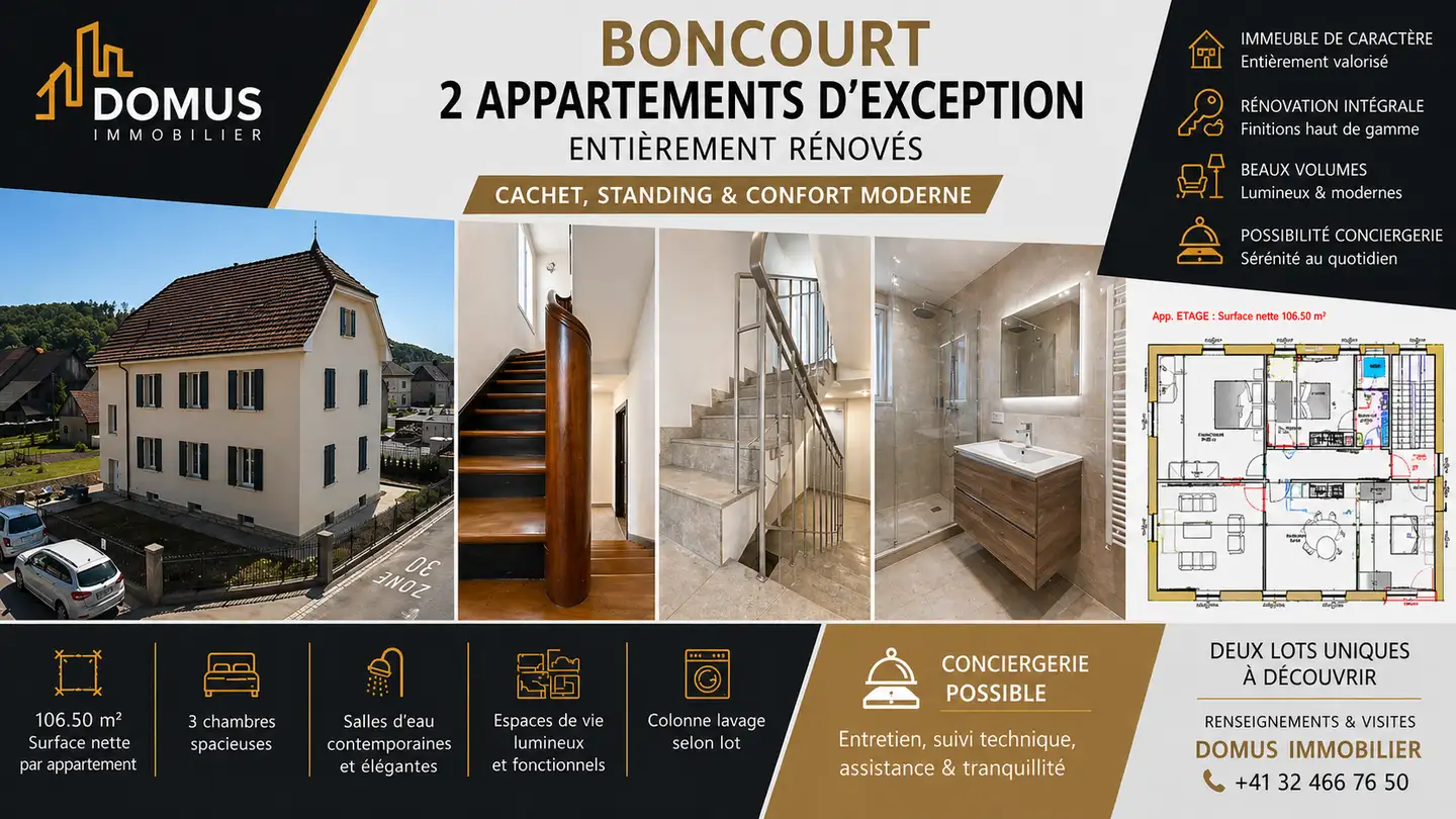 Appartement à louer - 2926 Boncourt