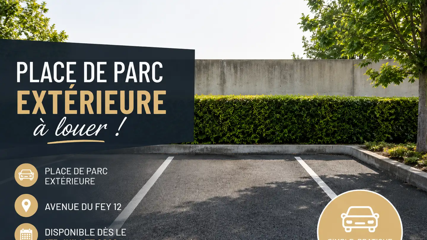 Outdoor parking space for rent - 1510 Moudon