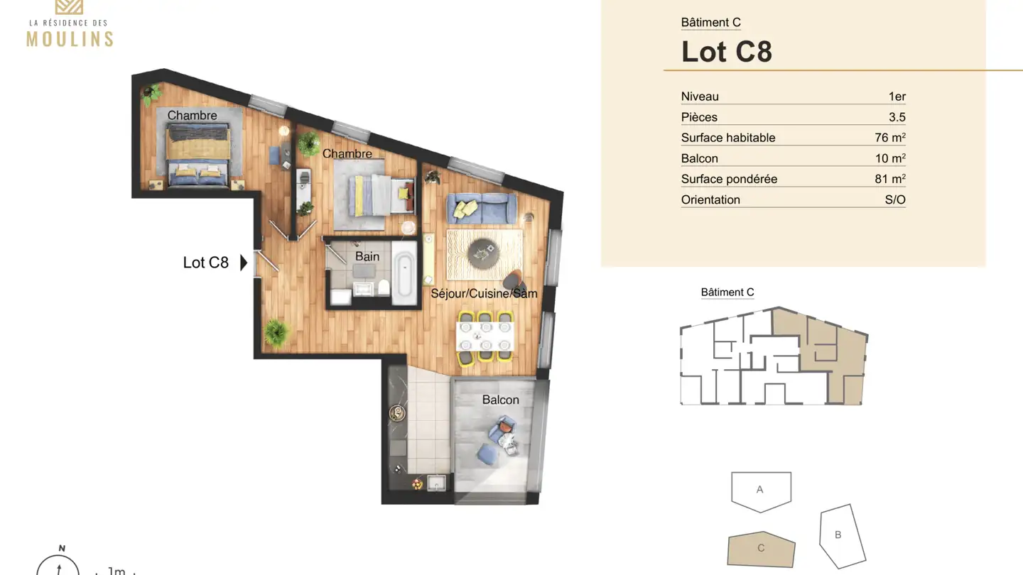 Wohnung kaufen - Au Village 26, 1692 Massonnens - Foto 3