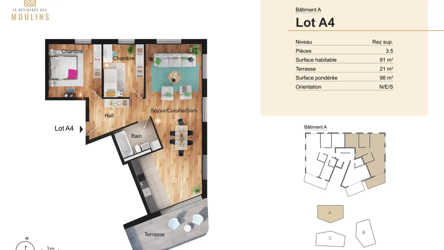 Wohnung kaufen - Au Village 26, 1692 Massonnens - Foto 3
