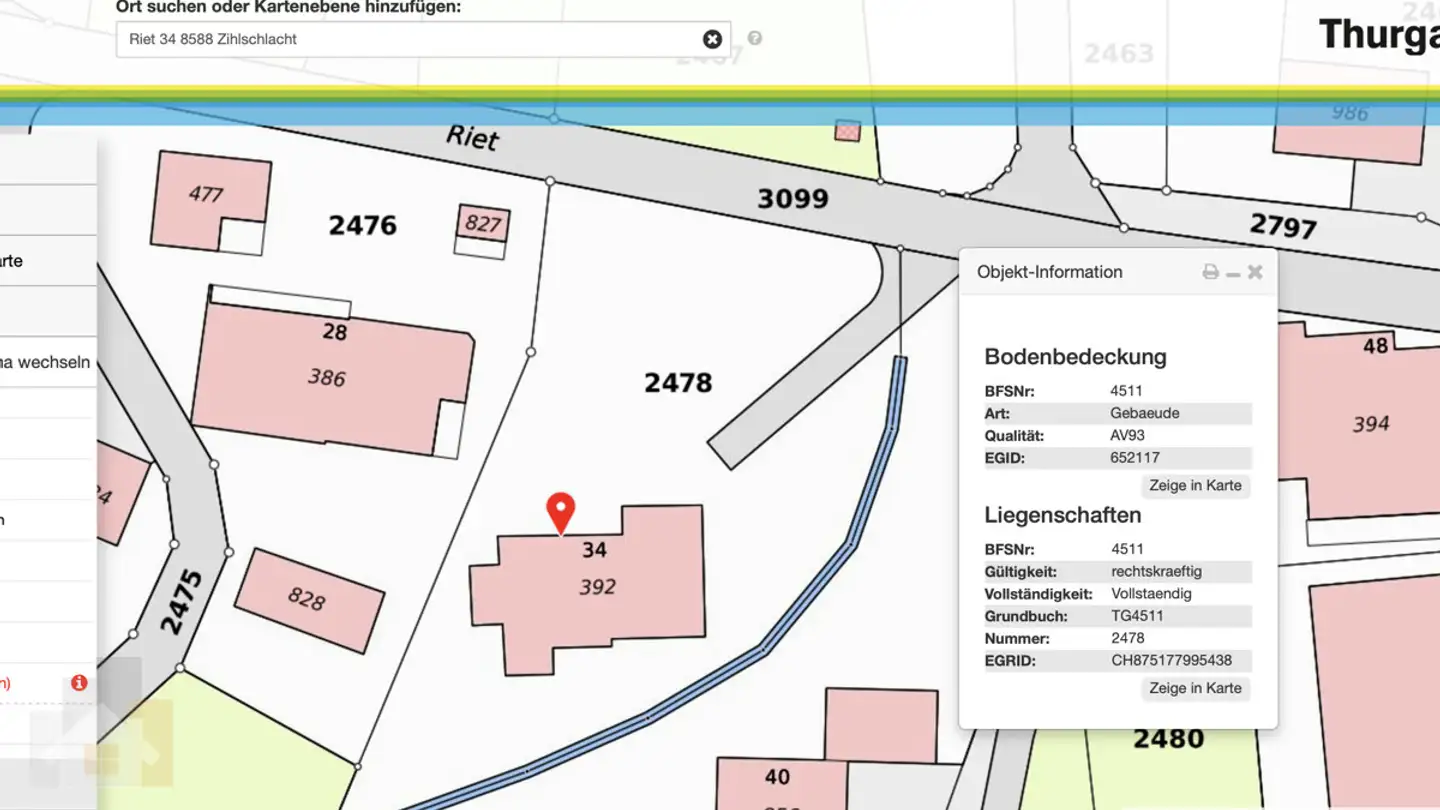 Bauland kaufen - Rieterstrasse 34, 8588 Zihlschlacht