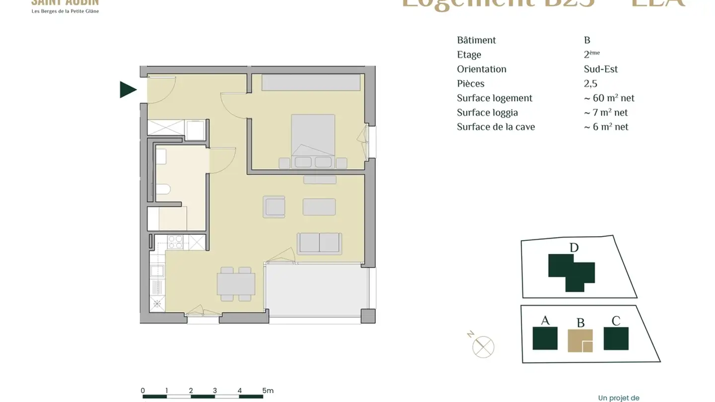 Appartement à louer - Impasse De La Fava 1, 1566 St-Aubin FR - Photo 3