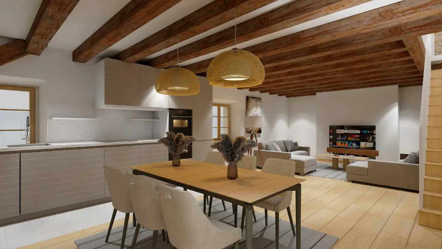 Attico in affitto - Au Village 16, 1277 Borex - Photo 3