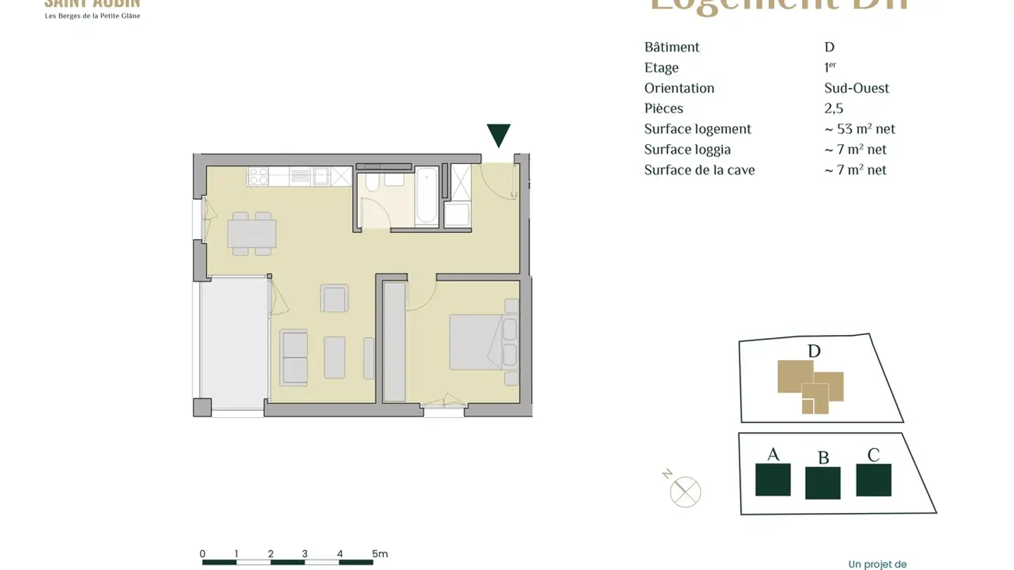 Appartement à louer - Impasse De La Fava 1, 1566 St-Aubin FR - Photo 2