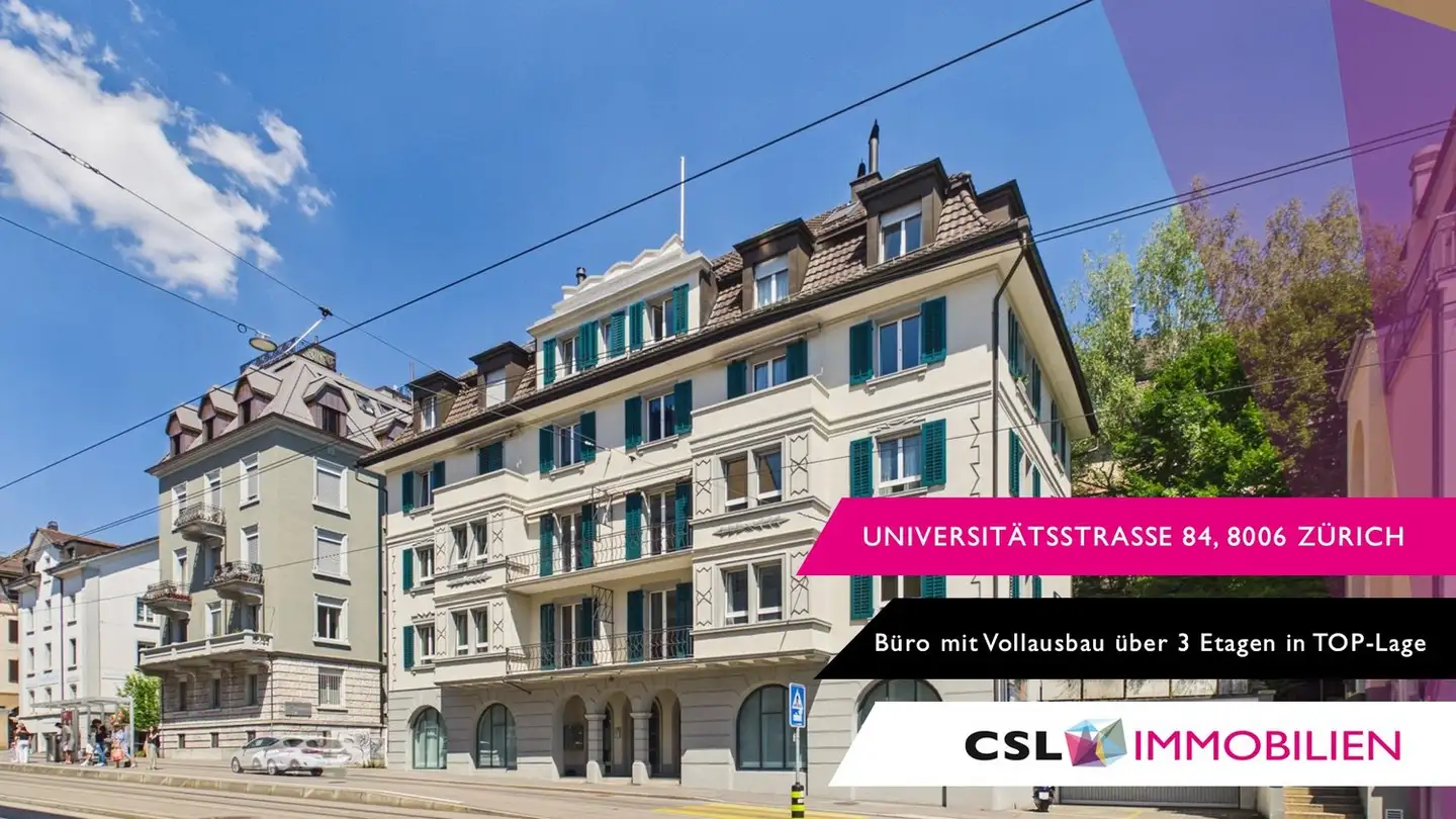 Bürofläche mieten - Universitätstrasse 84, 8006 Zürich