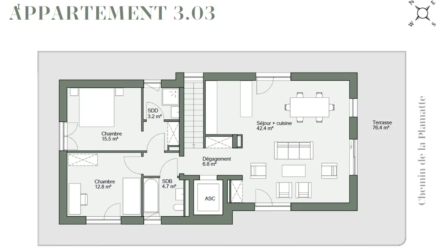 Attique à vendre - 1261 Plan-les-Ouates - Photo 4