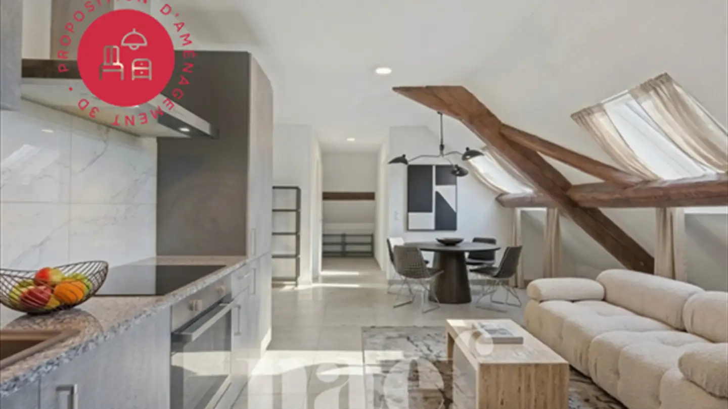 Attic flat for sale - 1741 Cottens FR - Photo 2