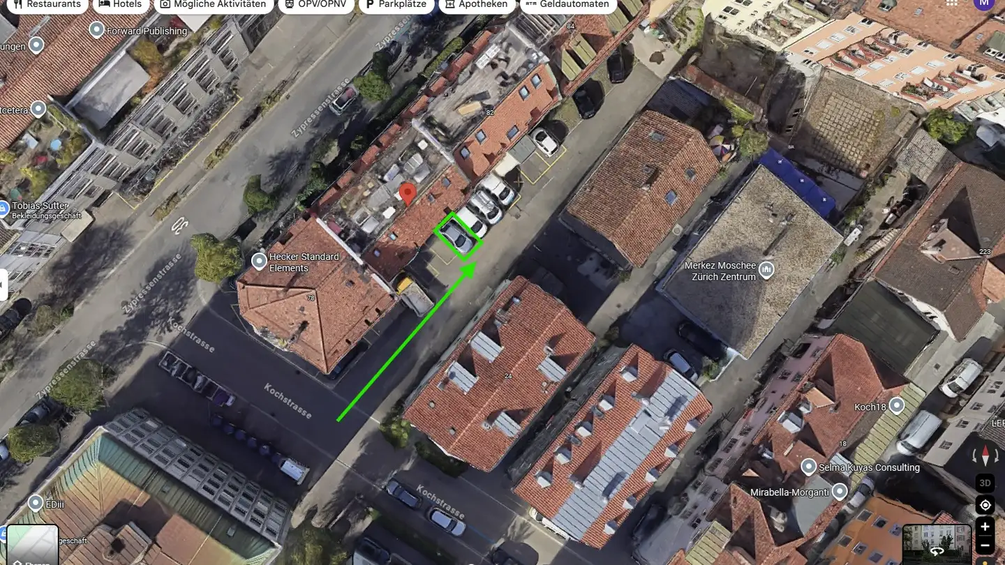 Outdoor parking space for rent - Zypressenstrasse 80, 8004 Zürich - Photo 2