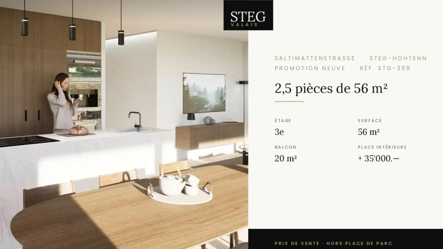 Appartement à vendre - Sältimattenstrasse, 3940 Steg VS