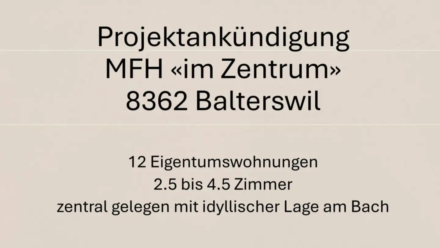 Immeuble résidentiel à vendre - Hauptstrasse, 8362 Balterswil