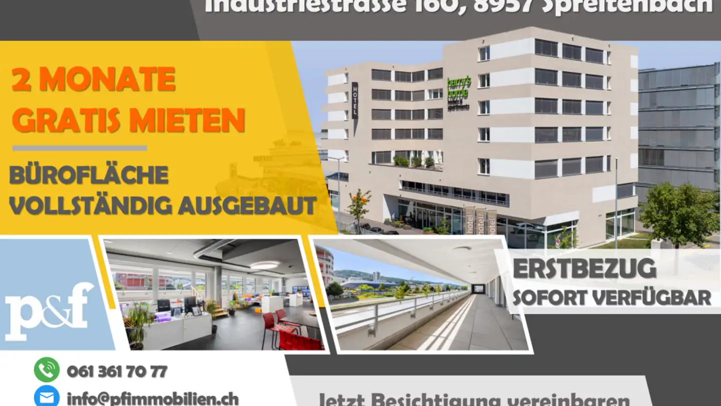 Bürofläche mieten - Industriestrasse 160, 8957 Spreitenbach