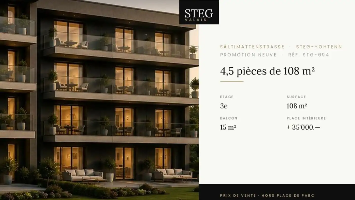 Apartment for sale - Sältimattenstrasse, 3940 Steg VS