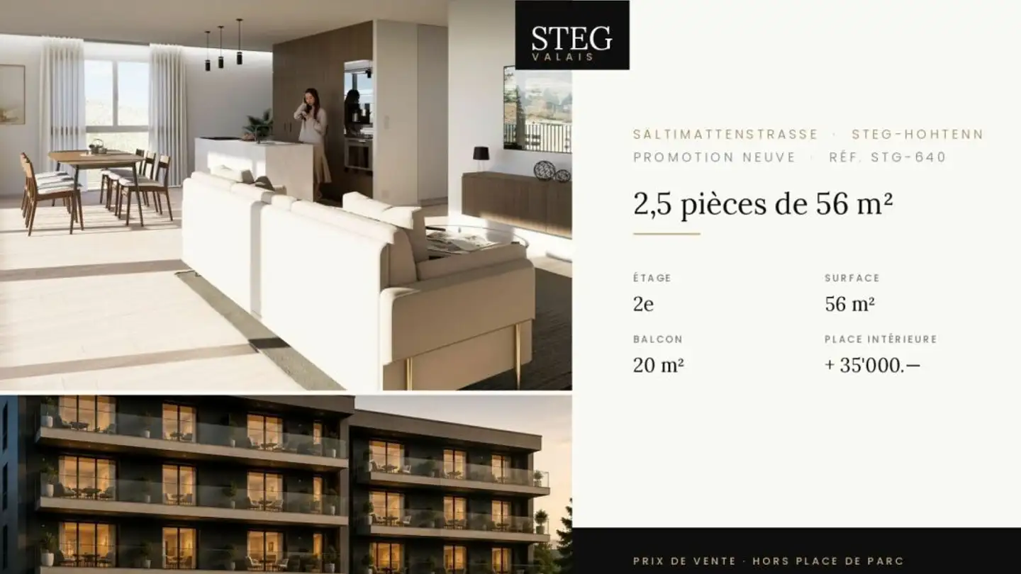 Appartement à vendre - Sältimattenstrasse, 3940 Steg VS