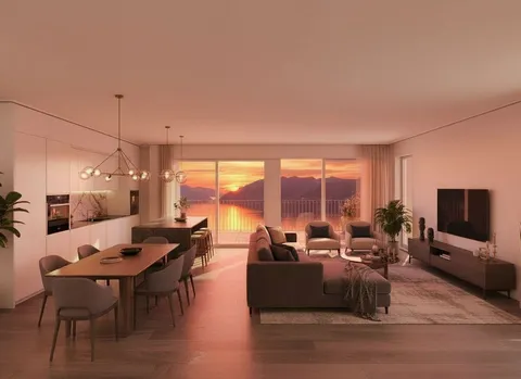 Superbe appartement neuf, grande surface, vue lac et balcon généreux