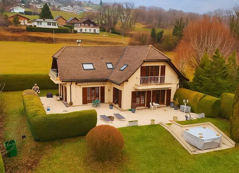 Villa Individuelle avec studio indépendant • Vue Lac & Alpes • Jacuzzi pour des Instants d’Exception