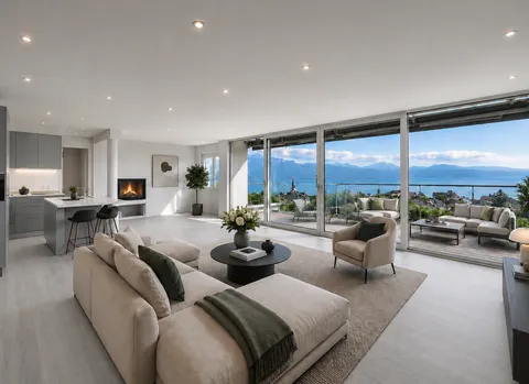Villa d&rsquo;architecte Au milieu des vignes Vue lac Spectaculaire