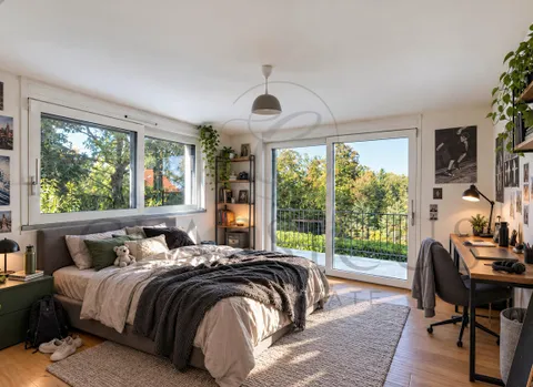 Maison contemporaine avec piscine et rooftop jacuzzi vue lac