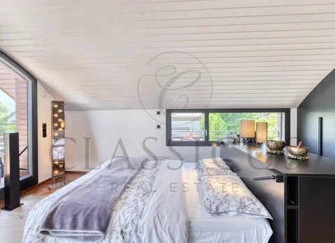 Aux portes de Carouge – Maison contemporaine avec rooftop jacuzzi et jardin paysager