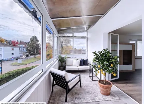 Appartement 3,5 p rénové, loggia, à Givisiez