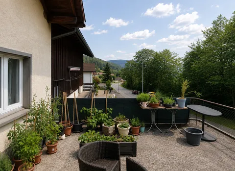 Garage &#8211; station service et 3 appartements