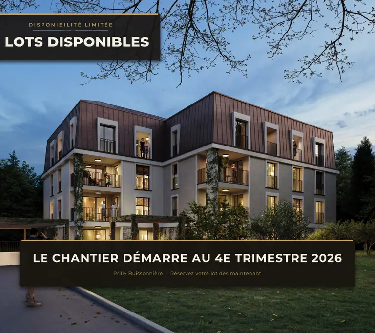 PLUS QUE 4 LOTS DISPONIBLES - Prilly Buissonnière - 4,5 PIECES 1ER ETAGE