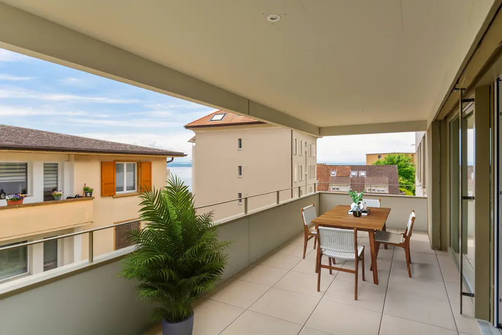 Neuchâtel – Superbe appartement 3.5 pièces Minergie-P avec balcon et prestations haut de gamme appartement E