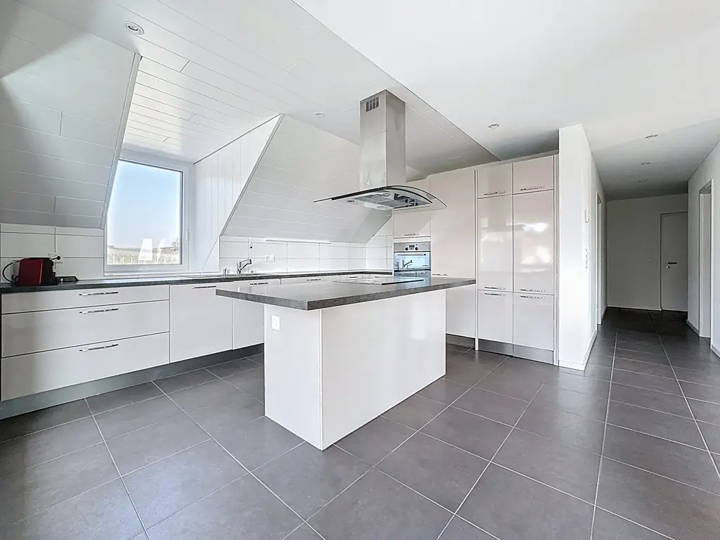 Duplex 4.5 pièces au dernier étage avec vue spectaculaire sur le Léman, les Alpes et les vignobles